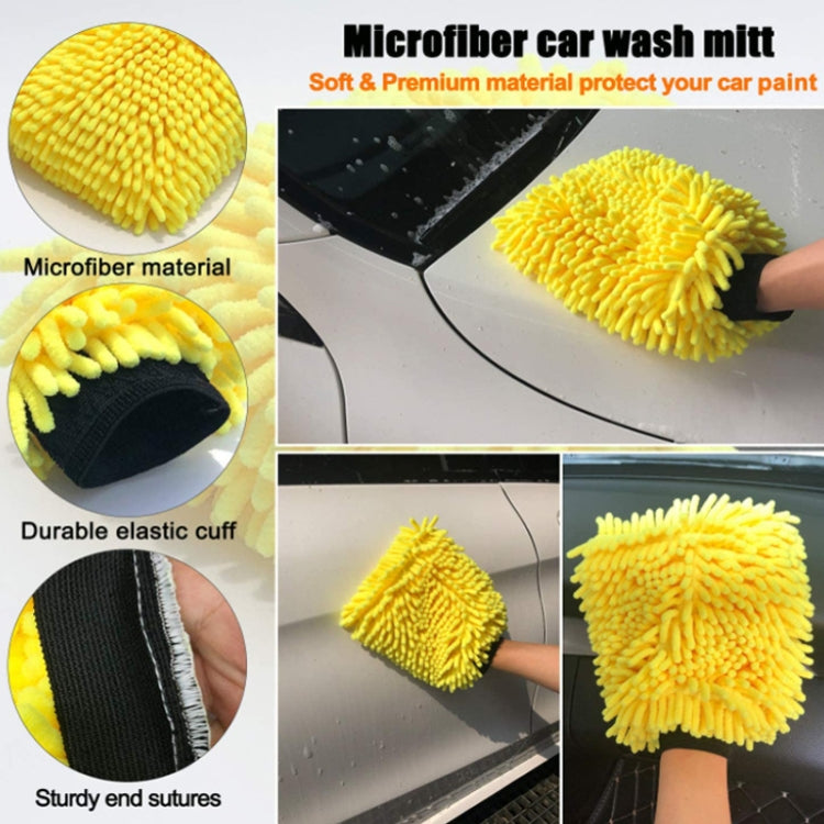 19 PCS / Set Car Beauty Cleaning Brush Details Brush Washing Glove Tool Set(Red Ring) - Car washing supplies by PMC TechLife | Online Shopping South Africa | PMC TechLife