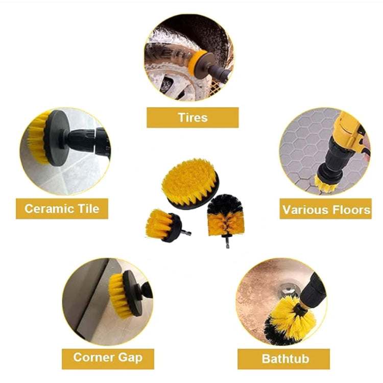 19 PCS / Set Car Beauty Cleaning Brush Details Brush Washing Glove Tool Set(Yellow Ring) - Car washing supplies by PMC TechLife | Online Shopping South Africa | PMC TechLife