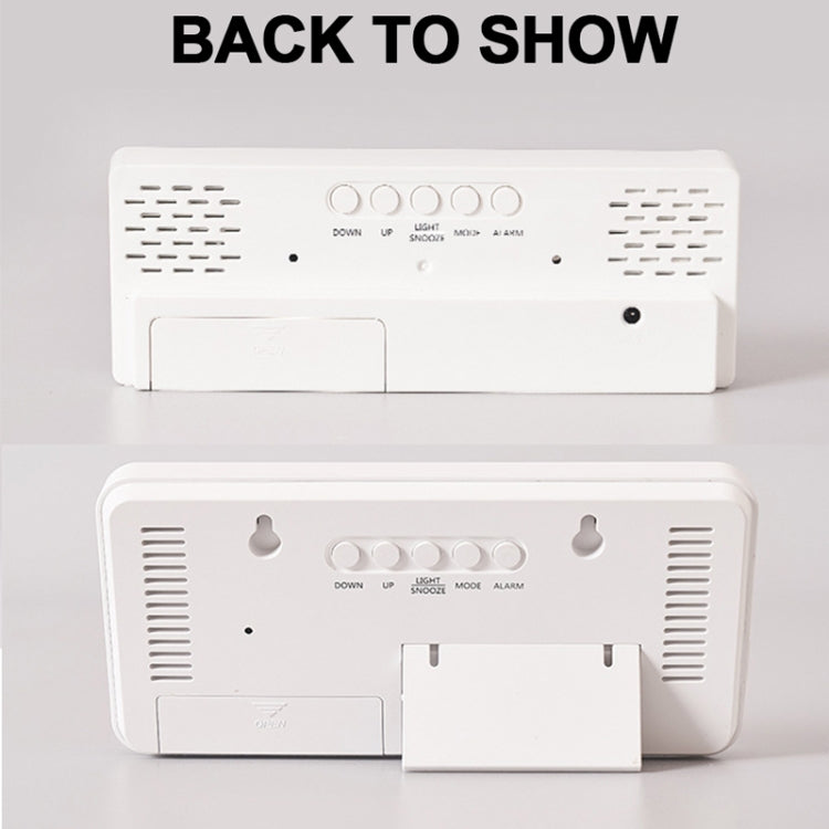 Colorful Fonts LED Electronic Alarm Clock Large Screen Clock(0725 Black Shell Black Surface D) - Alarm Clocks by PMc TechLife | Online Shopping South Africa | PMc TechLife | Buy Now Pay Later Mobicred