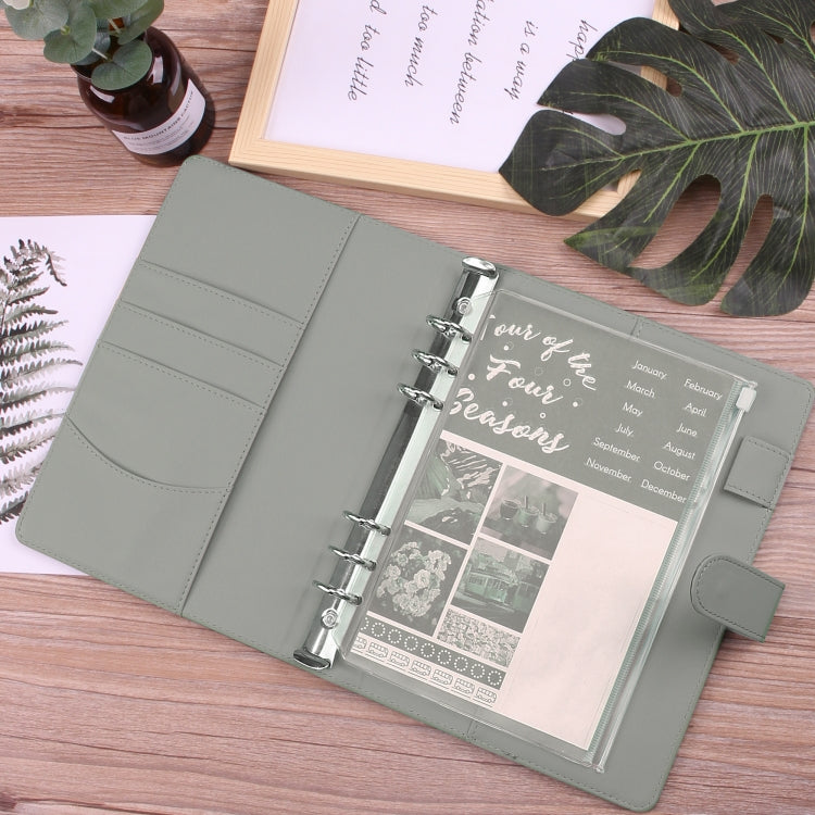 A5 Macaron Notebook PU Loose-leaf Cash Budget Handbook(Green) - Notebooks by PMc TechLife | Online Shopping South Africa | PMc TechLife | Buy Now Pay Later Mobicred