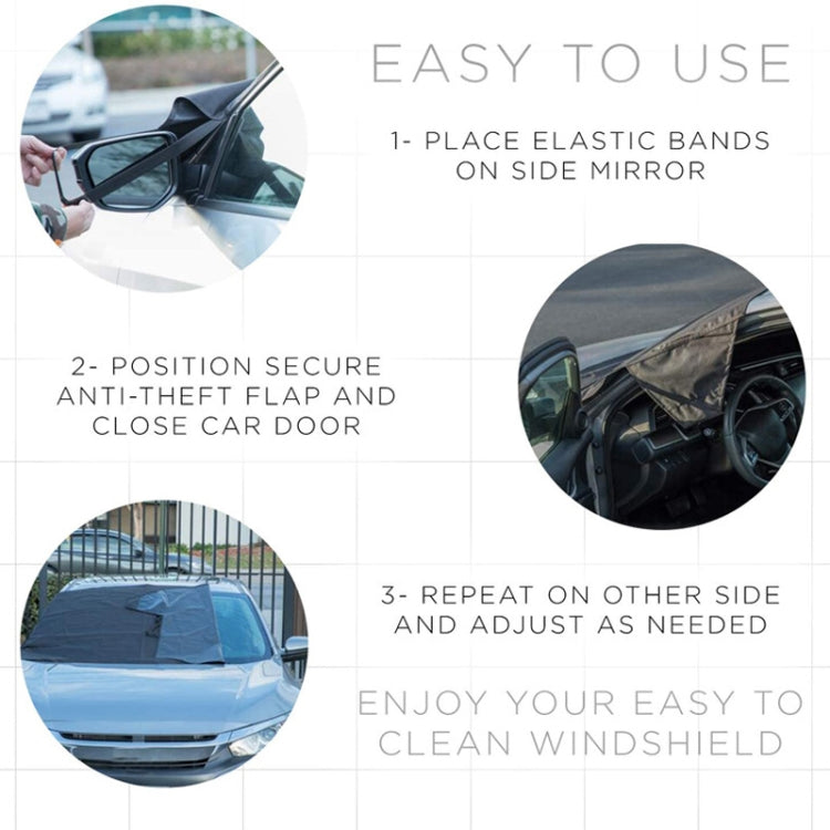 600D Oxford Cloth Car Snow Block Waterproof Windshield Coverings L 220 x 140cm - Window Foils & Solar Protection by PMC TechLife | Online Shopping South Africa | PMC TechLife | Buy Now Pay Later Mobicred