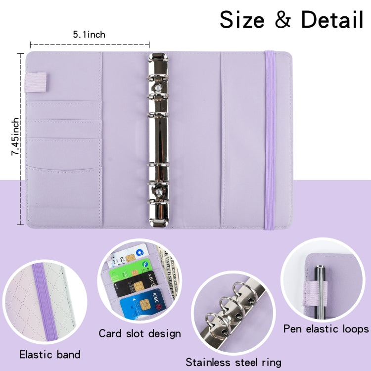 A6 Gradient Macaroon Loose-leaf Handbook Cash Budget Book(Green Yellow Pink) - Notebooks by PMc TechLife | Online Shopping South Africa | PMc TechLife | Buy Now Pay Later Mobicred