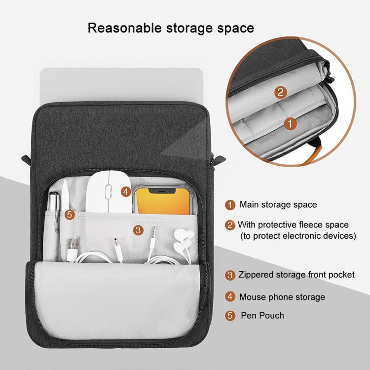 Vertical Laptop Bag Handheld Shoulder Crossbody Bag, Size: 13 Inch(Blue) - 13.3 inch by PMC Jewellery | Online Shopping South Africa | PMC Jewellery | Buy Now Pay Later Mobicred