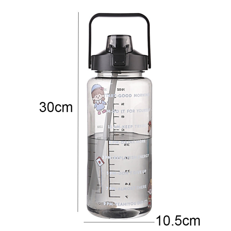 GYBL4503 2000ml Large-capacity Outdoor Sports Water Bottle with Straw, Spec: Blue - free shipping - PMC TechLife - Order now!