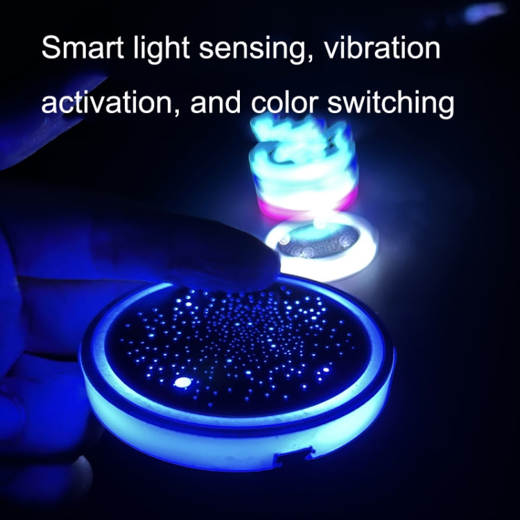 1 Pair Automotive LED Colorful Luminous Water Coaster Acrylic Car Cup Tank Atmosphere Lamp(Star Model) - Car Drink Holders by PMC Jewellery | Online Shopping South Africa | PMC Jewellery | Buy Now Pay Later Mobicred
