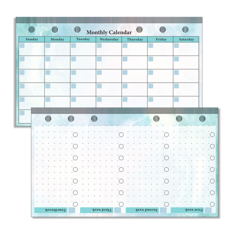 A6 6 Hole Budget Book Loose-leaf Replacement Core Handbook Insert,Spec: Monthly Plan 56 Sheets - Notebooks by PMC TechLife | Online Shopping South Africa | PMC TechLife