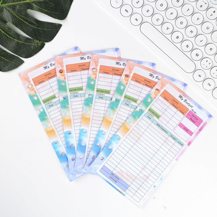 A6 6 Hole Budget Book Loose-leaf Replacement Core Handbook Insert,Spec: Weekly Plan 108 Sheets - Notebooks by PMC TechLife | Online Shopping South Africa | PMC TechLife