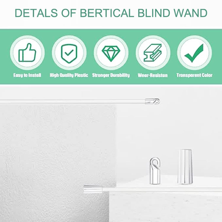 Blinds Acrylic Transparent Rod Move Light Rod With Hook Handle, Size: 24 Inch - Curtain Decorative Accessories by PMC TechLife | Online Shopping South Africa | PMC TechLife