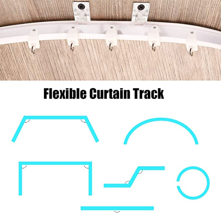 Model Steel Track Set Flexible Silent Slide Track Track with Hooks, Size: 3m - Curtain Decorative Accessories by PMC TechLife | Online Shopping South Africa | PMC TechLife | Buy Now Pay Later Mobicred