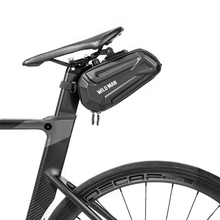 WILD MAN XT7 1.2L Mountain Bike EVA Hard Shell Water-resistant Wear-resistant Tail Bag(Twill Style) - free shipping - PMC TechLife - Order now!