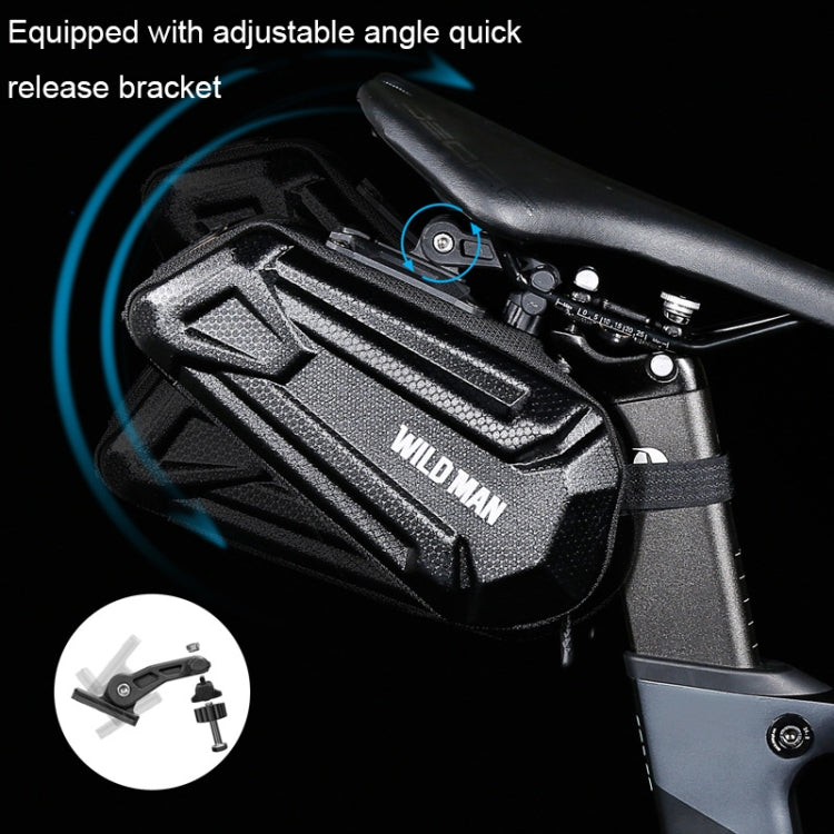 WILD MAN XT7 1.2L Mountain Bike EVA Hard Shell Water-resistant Wear-resistant Tail Bag(Twill Style) - free shipping - PMC TechLife - Order now!
