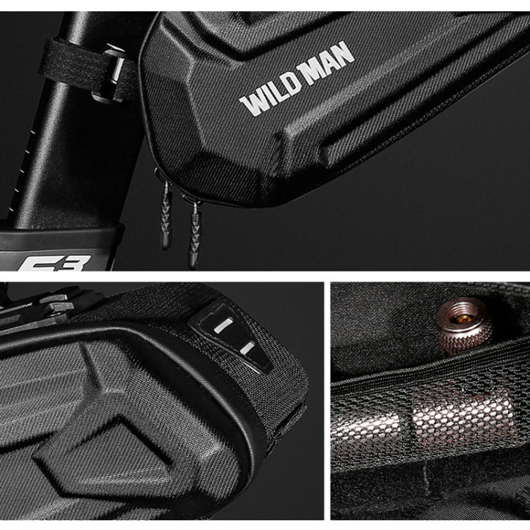 WILD MAN XT7 1.2L Mountain Bike EVA Hard Shell Water-resistant Wear-resistant Tail Bag(Twill Style) - free shipping - PMC TechLife - Order now!