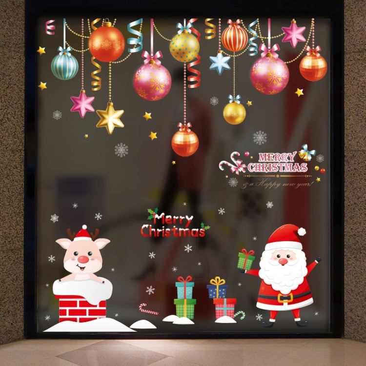 Santa Claus Hanging Stickers Shop Window Glass Door Living Room Wall Stickers(6309) - Christmas Stickers by PMC TechLife | Online Shopping South Africa | PMC TechLife | Buy Now Pay Later Mobicred