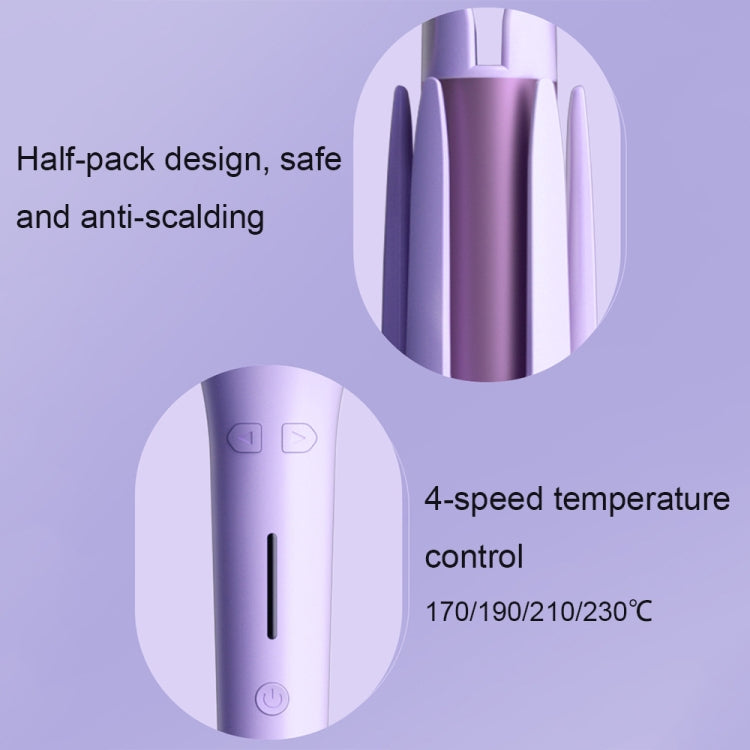 RD-2118 32mm Intelligent Induction Automatic Curling Iron Electric Rotary Automatic Hair Curler, CN Plug(Purple) - free shipping - PMC TechLife - Order now!