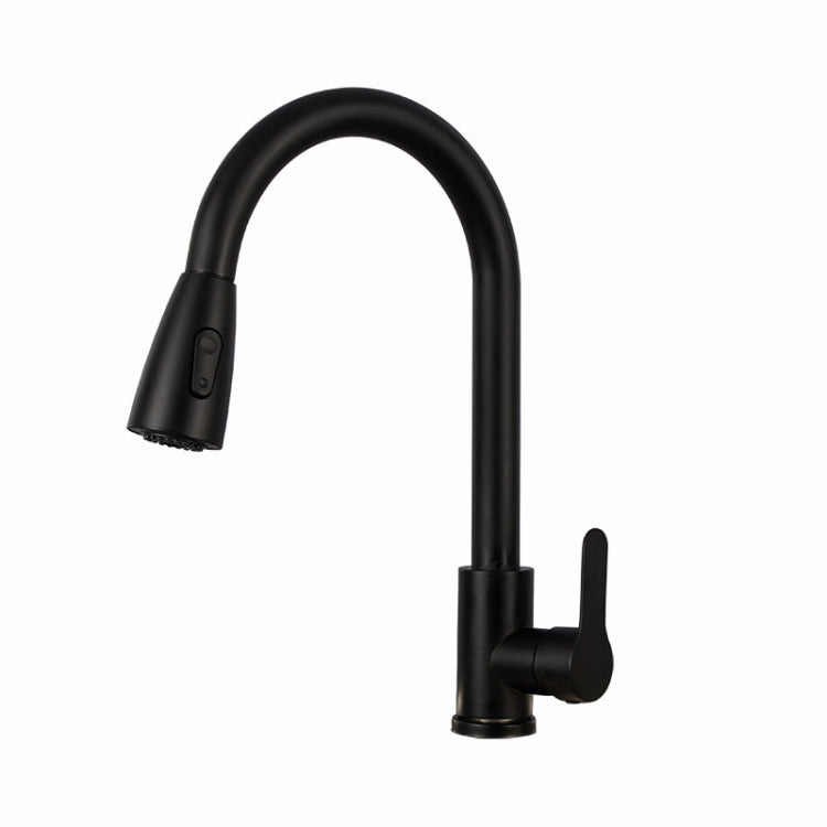 Kitchen Pull-out Faucet Stainless Steel Sink Telescopic Universal Faucet,Spec: CLH002 Black - Faucets & Accessories by PMC TechLife | Online Shopping South Africa | PMC TechLife