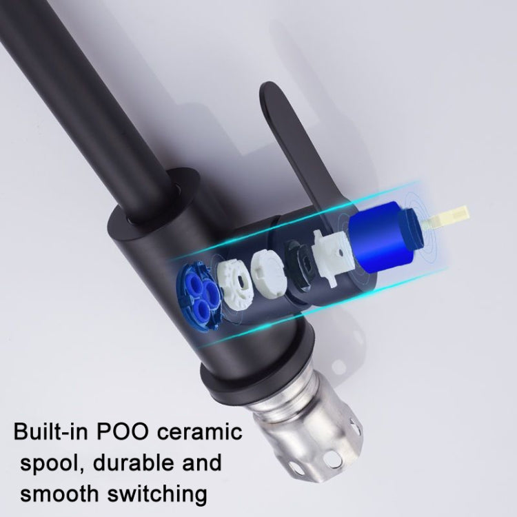 Kitchen Pull-out Faucet Stainless Steel Sink Telescopic Universal Faucet,Spec: CLH002 Black - Faucets & Accessories by PMC TechLife | Online Shopping South Africa | PMC TechLife