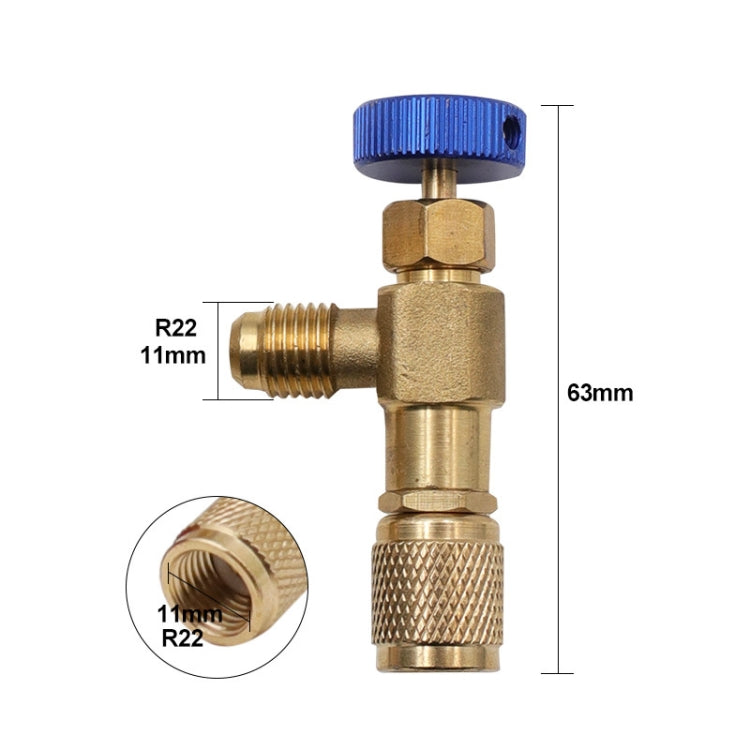 Air Conditioner Fluoridation Safety Valve Refrigerant Filling Connector(Side R22 Bottom R22) - Air Conditioning System by PMC TechLife | Online Shopping South Africa | PMC TechLife | Buy Now Pay Later Mobicred
