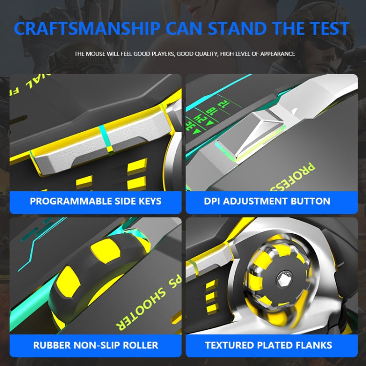 LEAVEN X6 6 Keys Game Computer Ergonomic Wired Mouse, Cable Length: 1.42m(Pink) - free shipping - PMC Jewellery - Order now!