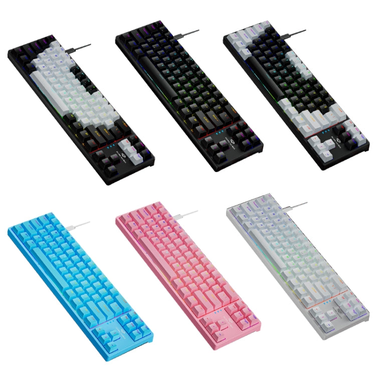 Dark Alien K710 71 Keys Glowing Game Wired Keyboard, Cable Length: 1.8m, Color: Pink Green Shaft - free shipping - PMC Jewellery - Order now!