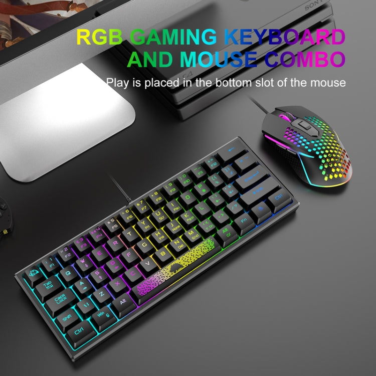 ZIYOULANG K61 62 Keys Game RGB Lighting Notebook Wired Keyboard, Cable Length: 1.5m(Blue) - Wired Keyboard by ZIYOULANG | Online Shopping South Africa | PMC TechLife | Buy Now Pay Later Mobicred