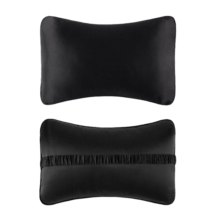 TZ19 Silk Car Head Pillow Car Memory Foam Comfort Lumbar Support(Black) - Seat Accessories by PMC TechLife | Online Shopping South Africa | PMC TechLife | Buy Now Pay Later Mobicred