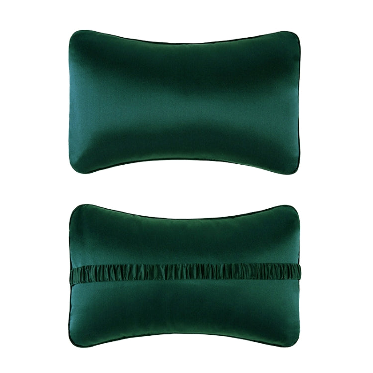 TZ19 Silk Car Head Pillow Car Memory Foam Comfort Lumbar Support(Green) - Seat Accessories by PMC TechLife | Online Shopping South Africa | PMC TechLife | Buy Now Pay Later Mobicred