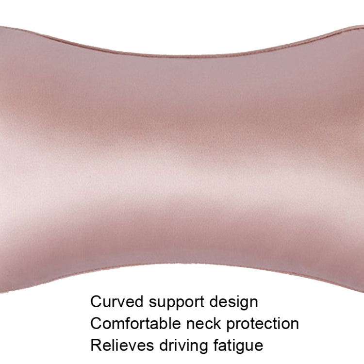 TZ19 Silk Car Head Pillow Car Memory Foam Comfort Lumbar Support(Pink) - Seat Accessories by PMC TechLife | Online Shopping South Africa | PMC TechLife | Buy Now Pay Later Mobicred