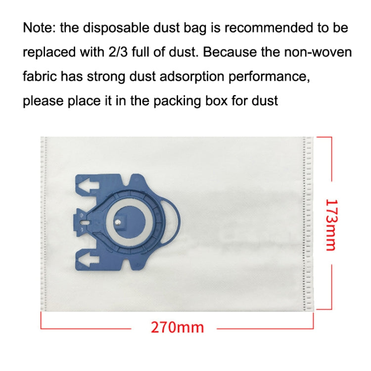 10PCS For Miele 3DFJM / Complete C2 Vacuum Cleaner Accessories Blue Dust Bag - Other Accessories by PMC TechLife | Online Shopping South Africa | PMC TechLife | Buy Now Pay Later Mobicred