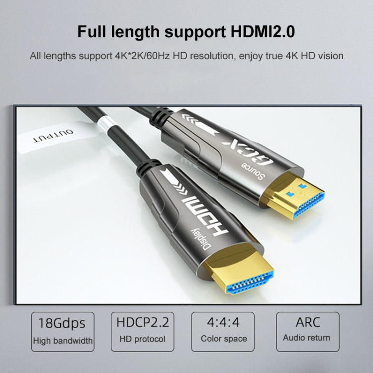HDMI 2.0 Male To HDMI 2.0 Male 4K HD Active Optical Cable, Cable Length: 100m - Audio Optical Cables by PMC Jewellery | Online Shopping South Africa | PMC Jewellery | Buy Now Pay Later Mobicred