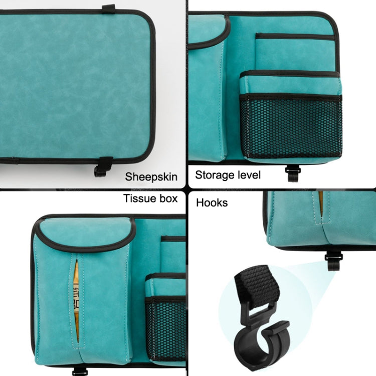 DE RAN FU Flip Fur Car Seat BackTissue Box Storage Hanging Bag With Hook(Brown) - Tissue Boxes by PMC TechLife | Online Shopping South Africa | PMC TechLife | Buy Now Pay Later Mobicred