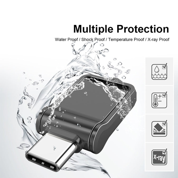 64GB USB 2.0 + Type-C/USB-C High Speed Mini Computer and Phone Dual-purpose Rotary U Disk(Silver) - USB Flash Drives by PMC TechLife | Online Shopping South Africa | PMC TechLife | Buy Now Pay Later Mobicred