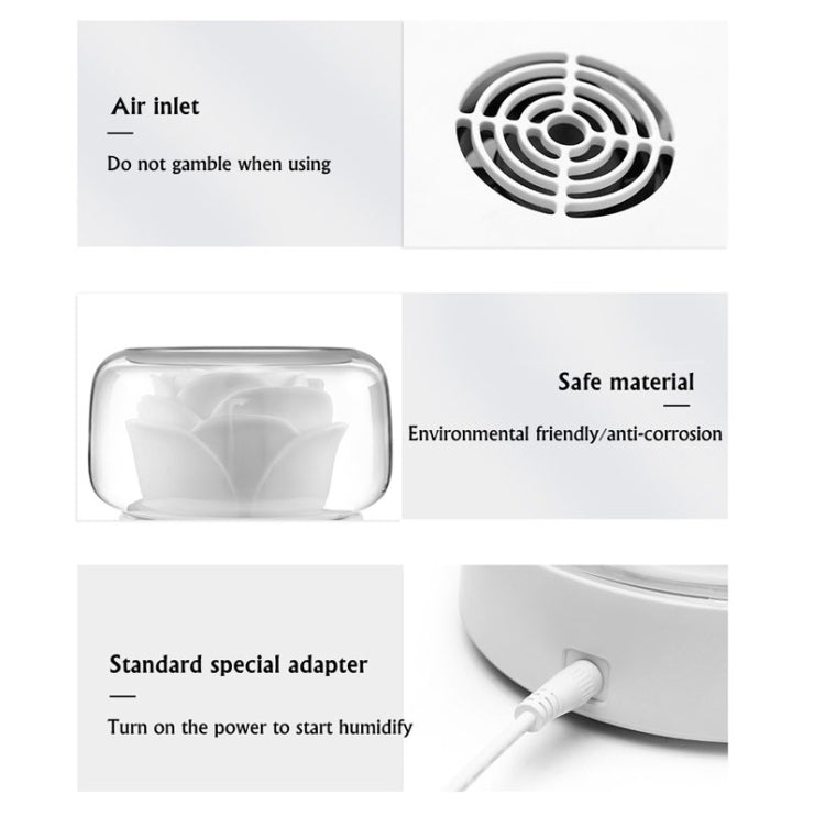 400ml Rose Aromatherapy Diffuser Timing Humidifier with Seven-color Light,CN Plug(White) - free shipping - PMC TechLife - Order now!