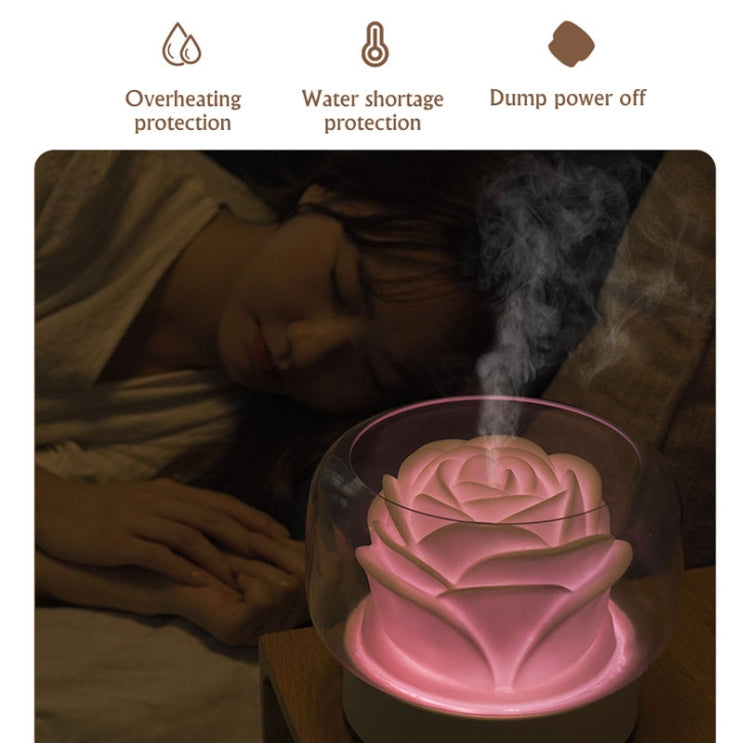400ml Rose Aromatherapy Diffuser Timing Humidifier with Seven-color Light,CN Plug(Gray) - free shipping - PMC TechLife - Order now!