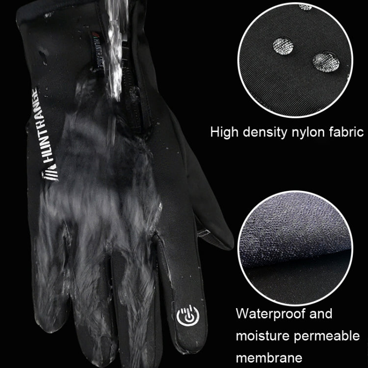 HUNTRANGE A022 Outdoor Waterproof Touch Screen Riding Keep Warm Gloves, Size: L(Black) - Cycling Gloves by HUNTRANGE | Online Shopping South Africa | PMC TechLife | Buy Now Pay Later Mobicred