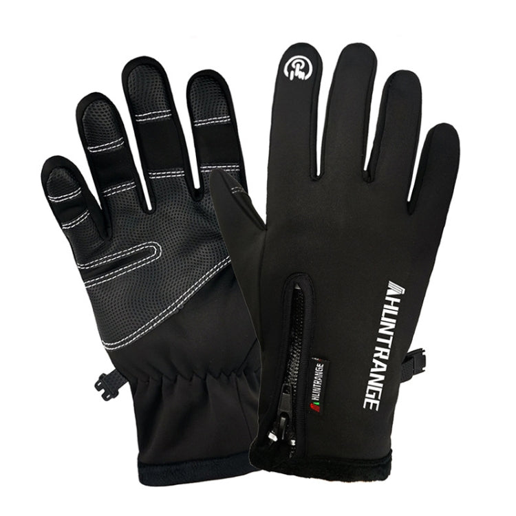 HUNTRANGE A022 Outdoor Waterproof Touch Screen Riding Keep Warm Gloves, Size: L(Black) - Cycling Gloves by HUNTRANGE | Online Shopping South Africa | PMC TechLife | Buy Now Pay Later Mobicred
