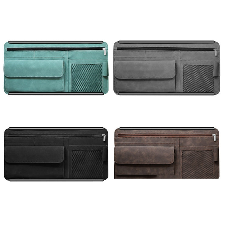 DE RAN FU Car Shade Glasses Box Storage Bag Car Flip Fur Glue Box Zipper Card Bag(Brown) - Stowing Tidying by DE RAN FU | Online Shopping South Africa | PMC TechLife | Buy Now Pay Later Mobicred