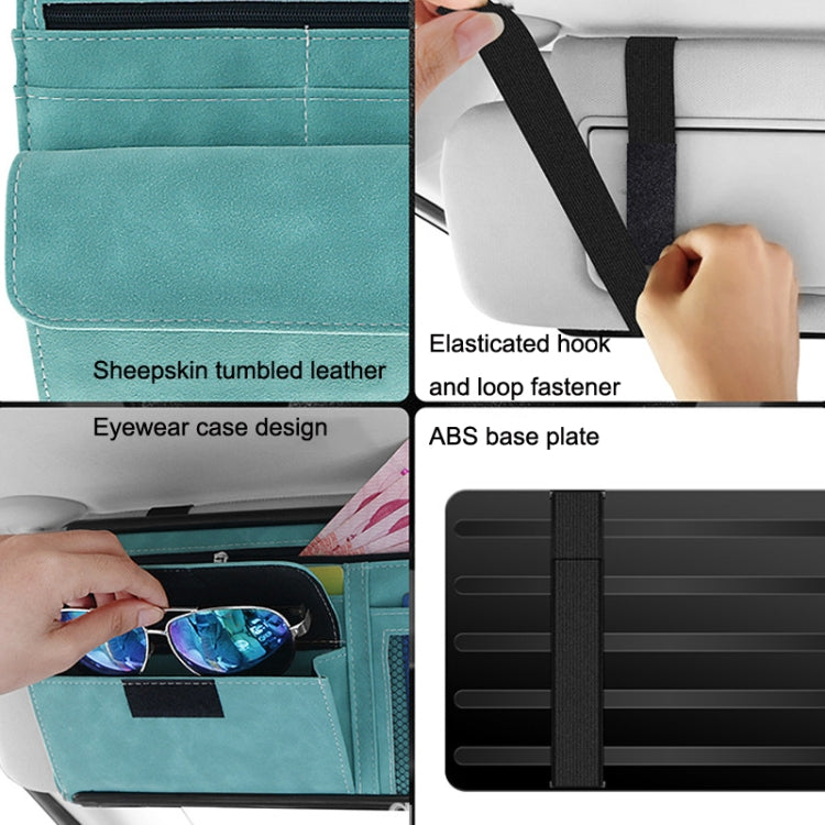 DE RAN FU Car Shade Glasses Box Storage Bag Car Flip Fur Glue Box Zipper Card Bag(Brown) - Stowing Tidying by DE RAN FU | Online Shopping South Africa | PMC TechLife | Buy Now Pay Later Mobicred