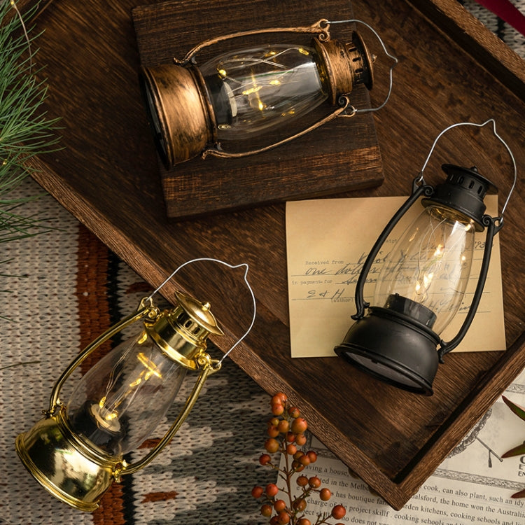 Retro Lantern Table Decoration Christmas Scene Decoration Simulation Oil Lamp(Black) - Decoration Lamps by PMC TechLife | Online Shopping South Africa | PMC TechLife