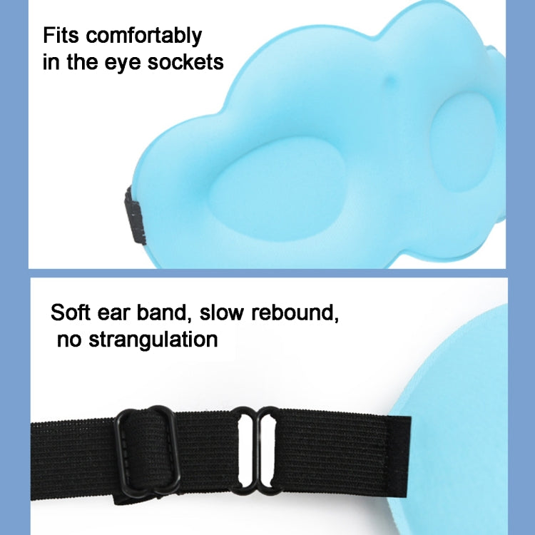 3D Cloud Eye Mask Ice Silk Slow Rebound Memory Foam Sleep Comfort Eye Mask(Blue) - free shipping - PMC TechLife - Order now!