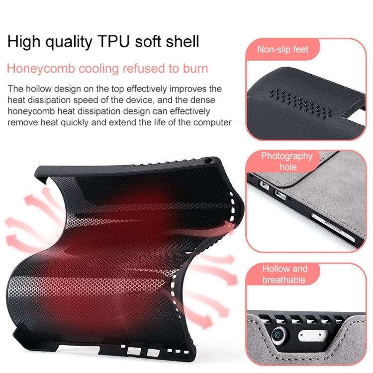 For Microsoft Surface Pro 8 Tablet Protective Case Holder(South African Sheepskin Gray Case) - Others by PMC Jewellery | Online Shopping South Africa | PMC Jewellery | Buy Now Pay Later Mobicred