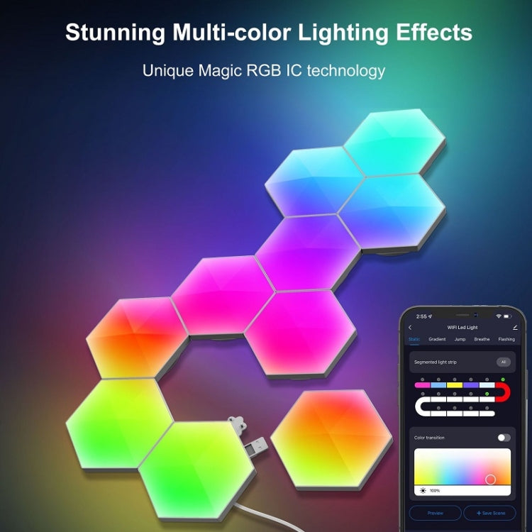 Gaming Ambient Light Smart Chiclet Backdrop Quantum Wall Light, Versions: WIFI(10 PCS/Set) - Novelty Lighting by PMC TechLife | Online Shopping South Africa | PMC TechLife | Buy Now Pay Later Mobicred