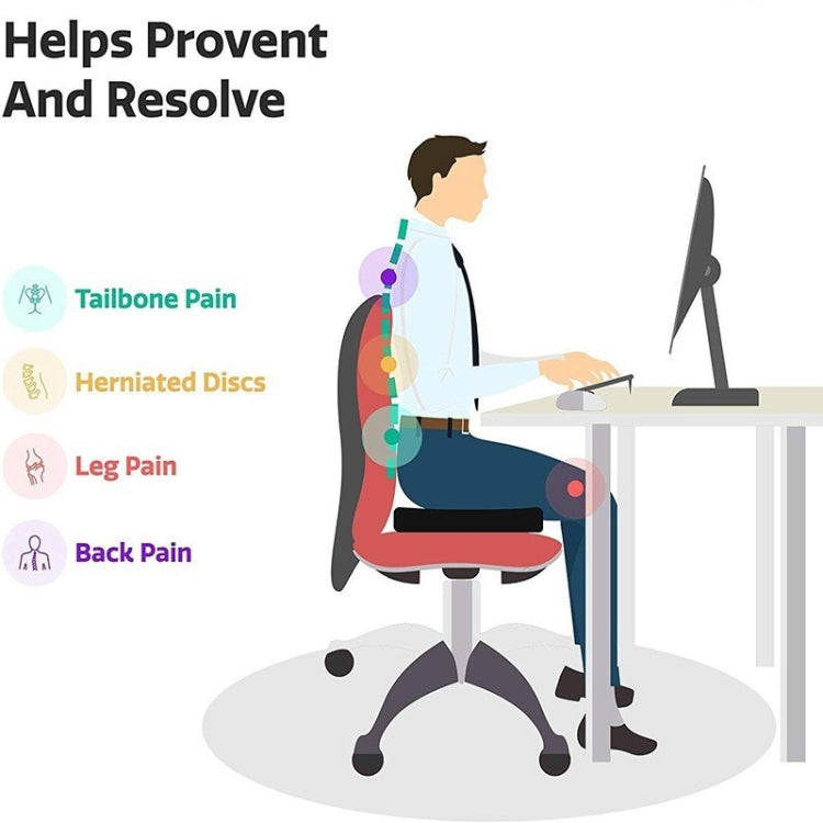 Office Gel Cushion Beauty Buttocks Anti-hemorrhoid Cushion(Super Soft Cloth Purple) - Cushions & Pillows by PMC TechLife | Online Shopping South Africa | PMC TechLife | Buy Now Pay Later Mobicred