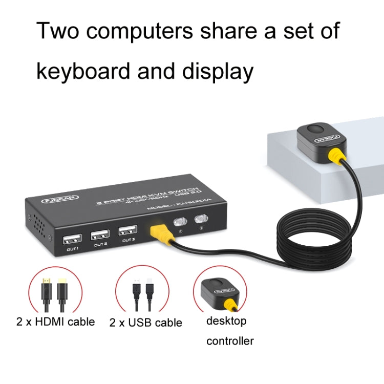 FJGEAR FJ-HK201A 60Hz HD Audio And Video HDMI To KVM Switcher - free shipping - PMC Jewellery - Order now!