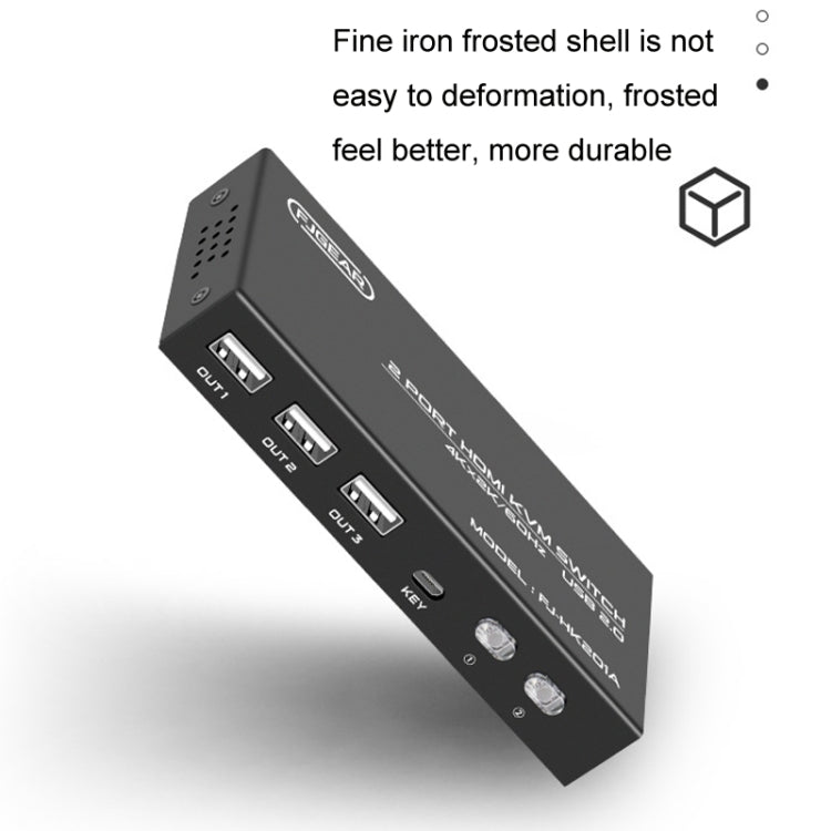 FJGEAR FJ-HK201A 60Hz HD Audio And Video HDMI To KVM Switcher - free shipping - PMC Jewellery - Order now!