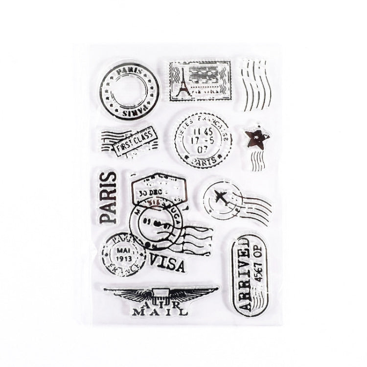 5 PCS Vintage Botanical Arrangement Handbook Clear Silicone Stamp(Vintage Postmark) - Handbook Decorative Stickers by PMC TechLife | Online Shopping South Africa | PMC TechLife