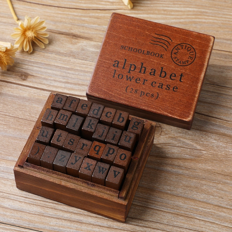 E13 28PCS/Set Vintage Wooden Alphabet and Number Diary Handbook DIY Stamps(Regular Lowercase) - free shipping - PMC TechLife - Order now!