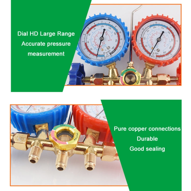 Car Air Conditioning Refrigeration Fluoridation Double Meter Valve(A) - free shipping - PMC TechLife - Order now!