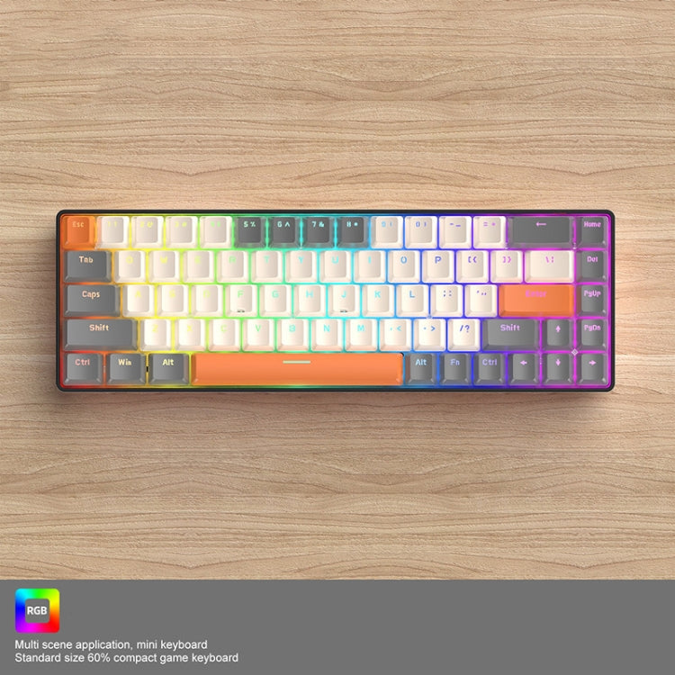 ZIYOU LANG T8 68 Keys RGB Gaming Mechanical Keyboard, Cable Length: 1.5m, Style: Micro Light Version Green Shaft - free shipping - PMC Jewellery - Order now!