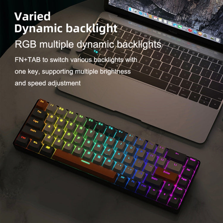 ZIYOU LANG T8 68 Keys RGB Gaming Mechanical Keyboard, Cable Length: 1.5m, Style: Micro Light Version Green Shaft - free shipping - PMC Jewellery - Order now!