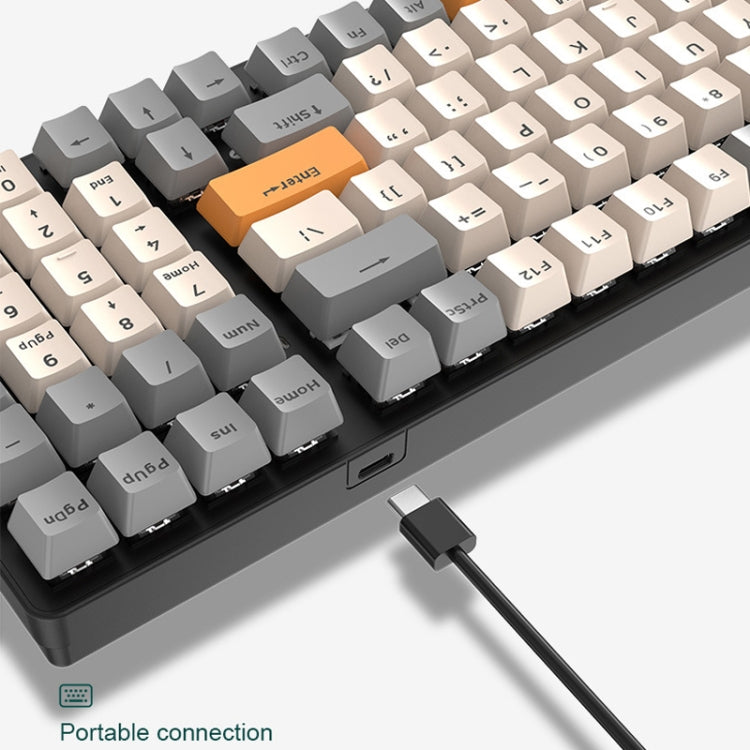 ZIYOU LANG  K3 100 Keys Game Glowing Wired Mechanical Keyboard, Cable Length: 1.5m, Style: Micro Light Hot Plug Version Red Axis - free shipping - PMC Jewellery - Order now!